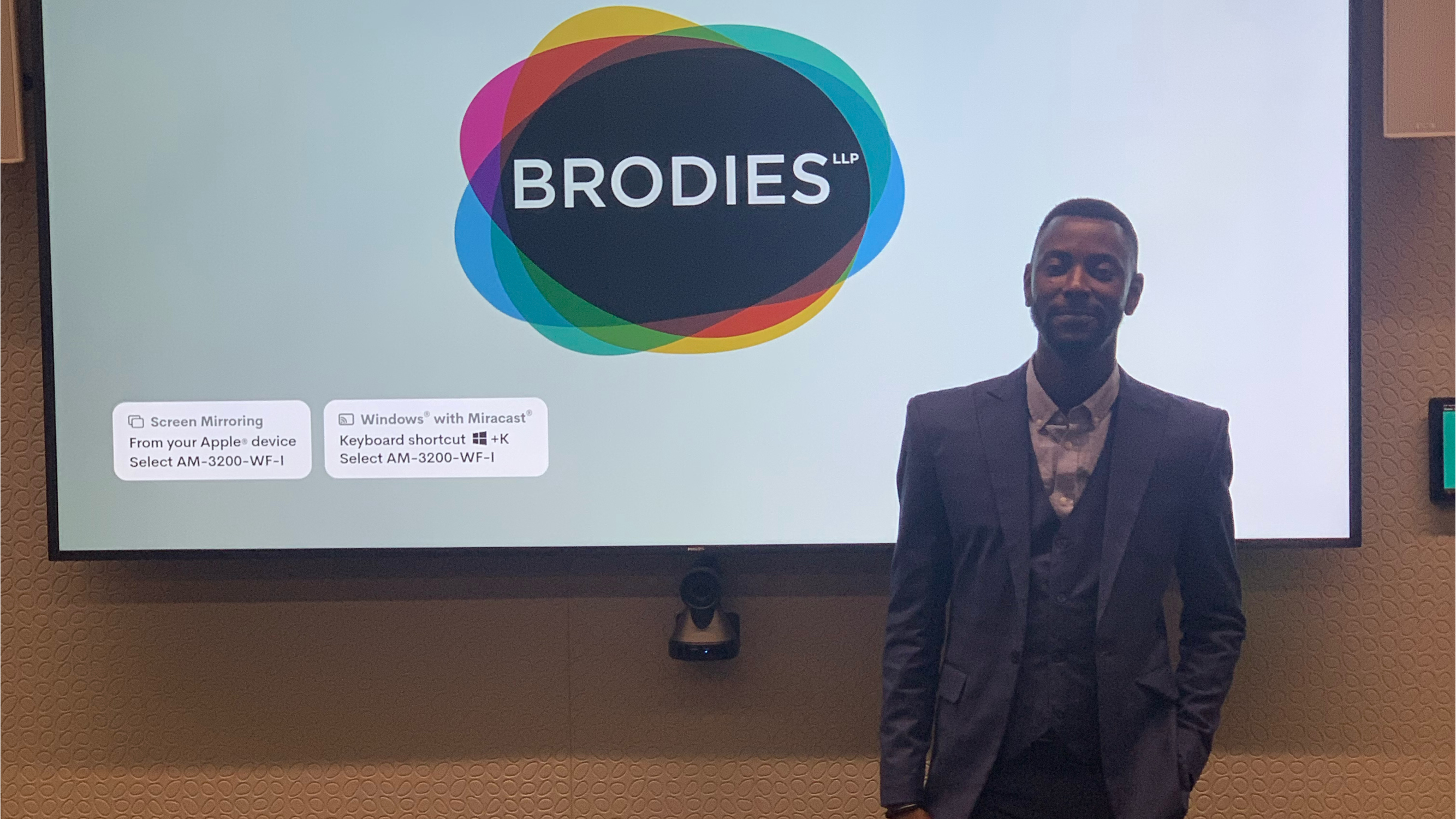 Akinwale on stage during another speaking event